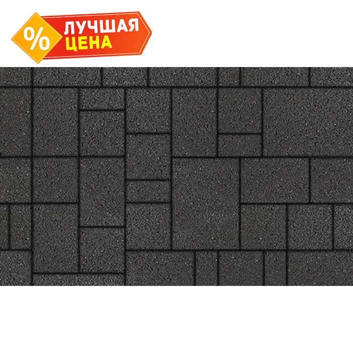 Плитка тротуарная Мюнxен Б.2.Ф.6см гладкий черный