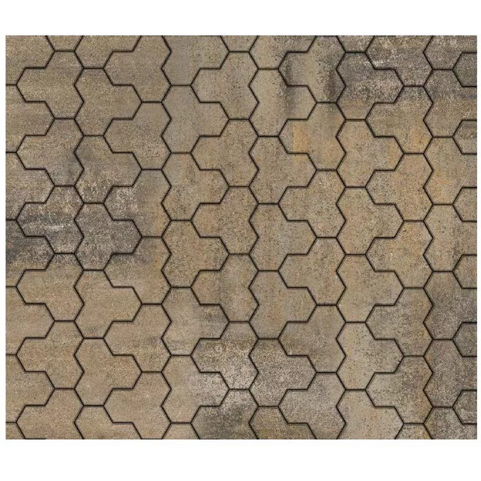 Тротуарная плитка Выбор Трилистник В.7.Ф.10 100 мм Искусственный камень Базальт