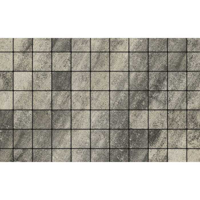 Плитка тротуарная Квадрат (ЛА-Линия) А.3.К.4 Листопад гладкий Антрацит 100x100x40 мм